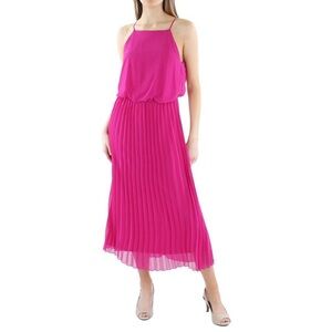 Sam Edelman Pink Pleated Dress Midi